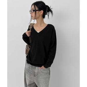 ニット セーター 「MADE」 ブドゥリルーズフィットVネックニット レディース メンズ