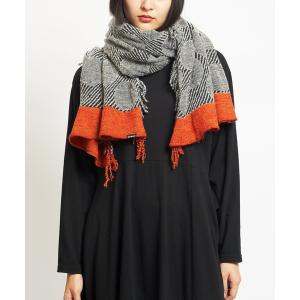 ストール マフラー 縮絨ドットストール レディース メンズ