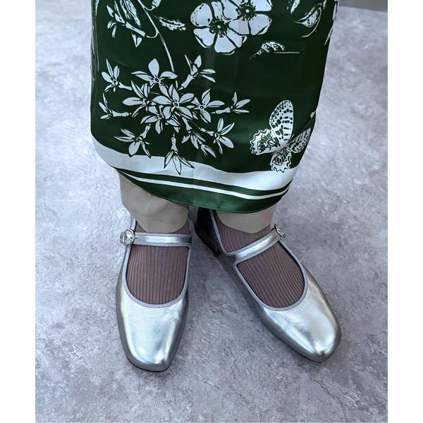 パンプス 「APOM」本革オブリークトゥメリージェーン