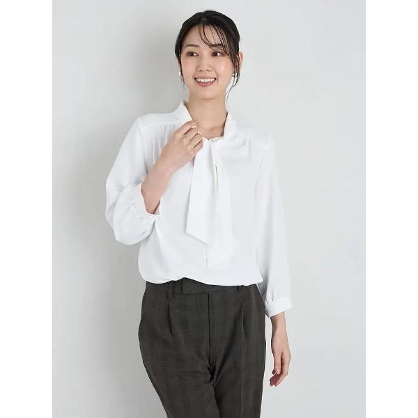 ブラウス シャツ デシンボウタイ ブラウス ウォッシャブル SOFFICE レディース