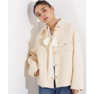 ブルゾン アウター ツイード SETUP ブルゾン レディース