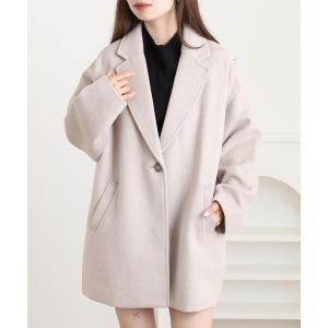 コート チェスターコート ウールミドルチェスターコート レディース