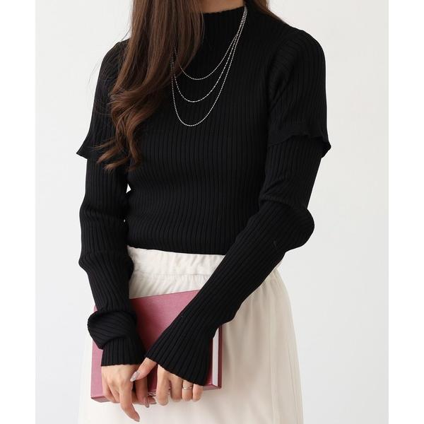 tシャツ Pプレーティングリブ編み2WAYスリーブプルオーバー レディース