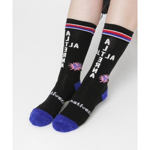 靴下 E5187 モールヤーンラインソックス レディース