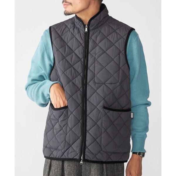 ベスト ジレ SHIPS:「手洗い可能」NETPLUS(R) キルティング スタンド ベスト メンズ