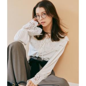 ブラウス シャツ レース衿ブラウス レディース