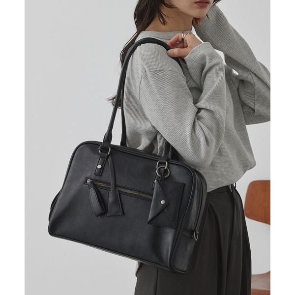 ボストンバッグ 2WAY マルチポケットアクセントチャーム ボストンバッグ/ショルダーバッグ レディ...