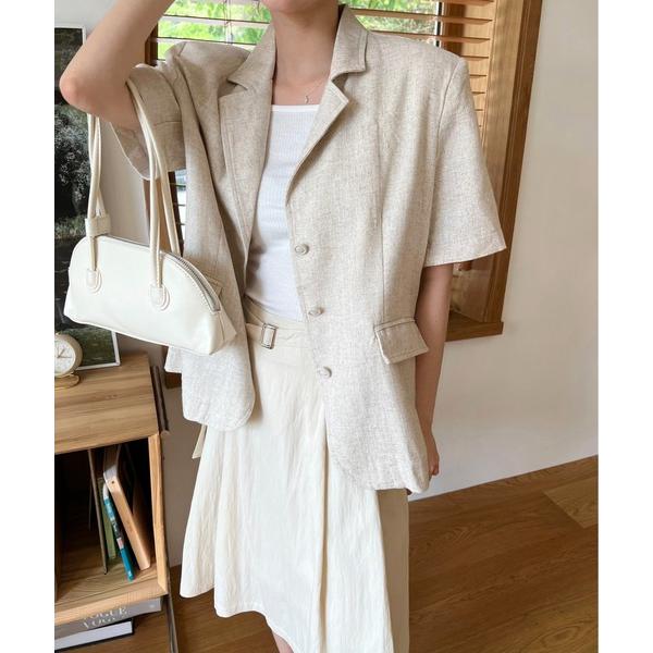 「by muni:r」 テーラードジャケット FREE オートミール レディース