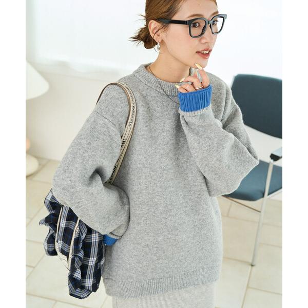 ニット セーター 限定展開　裏配色 ニット プルオーバー レディース