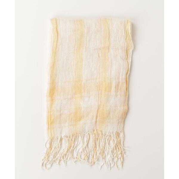 「TOPKAPI」 ボーダー柄ストール - ホワイト レディース