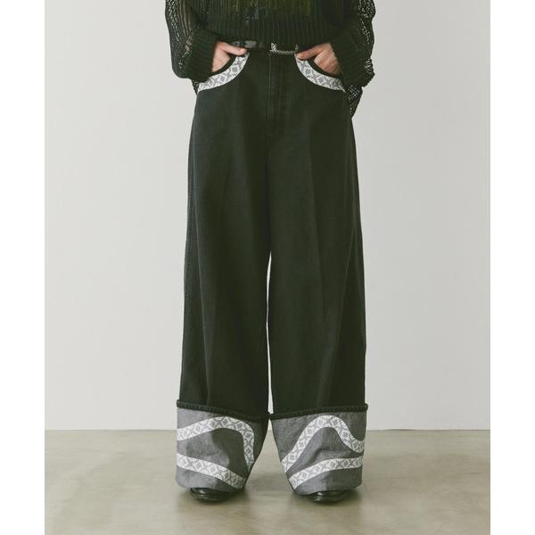 「soerte」 加工デニムパンツ 0 ブラック メンズ