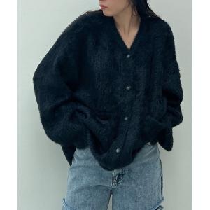 「y/m by れぽすけ」 ニットカーディガン MEDIUM ブラック メンズ