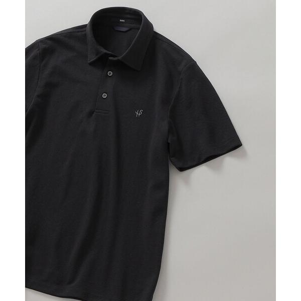 「SHIPS」 半袖ポロシャツ MEDIUM ブラック メンズ