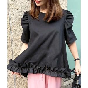 「M y u」 半袖カットソー FREE ブラック レディース