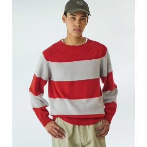 セーター ニット MORRIS ＆ SONS | ブロックストライプクルーネックセーター MEN メンズ レディース