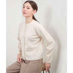 カーディガン 「Anniversary　Piece」光電子×ミラノリブニットジャケット レディース