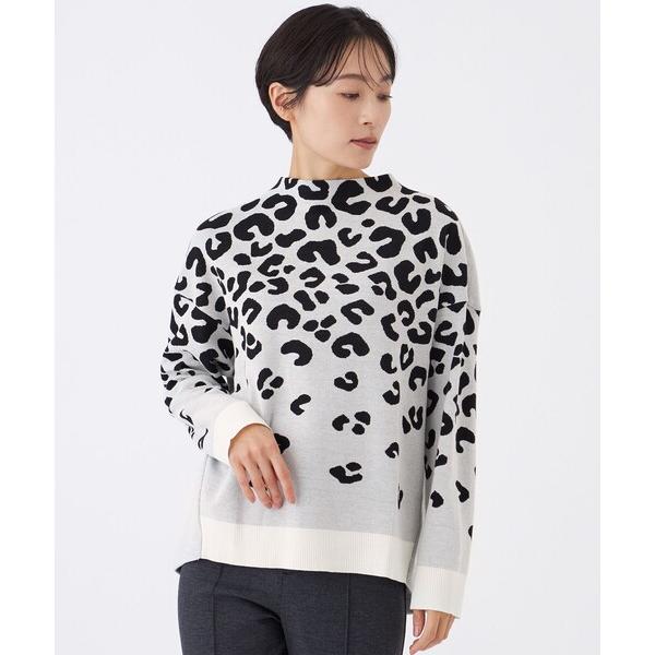 tシャツ 「カタログ掲載」「ウォッシャブル」パンサーグラデーションニットソー レディース