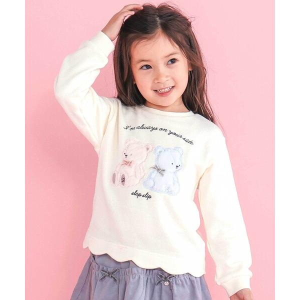 トレーナー  アニマルクマウサギ裾スカラップトレーナー(80~130cm) キッズ 子供服 女の子