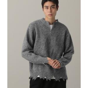 セーター ニット LAND MUSEUM／クロスダメージニット メンズ