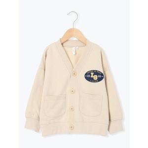 カーディガン  ワッペン付Vネックカーディガン キッズ 子供服 男の子 女の子