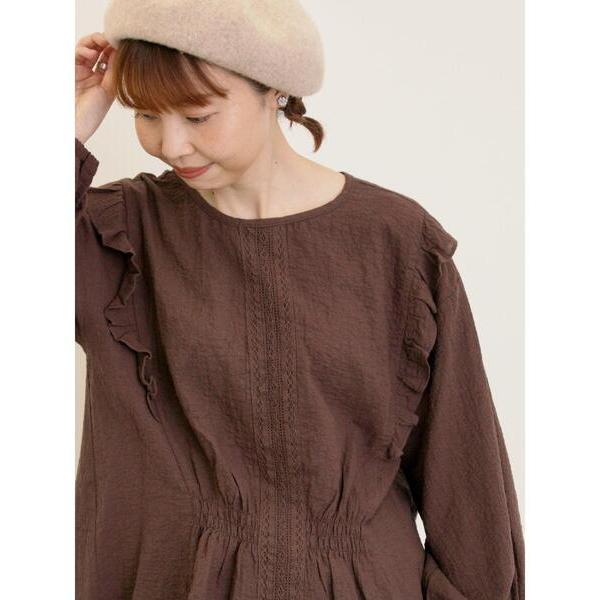 ブラウス シャツ フロントレースブラウス レディース