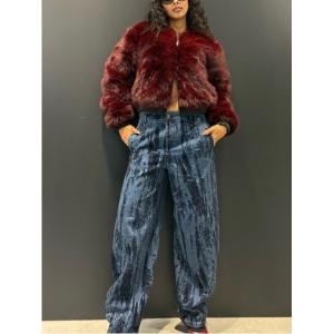 Desigual（デシグアル） コート チェスターコート ファー×デニムワイド