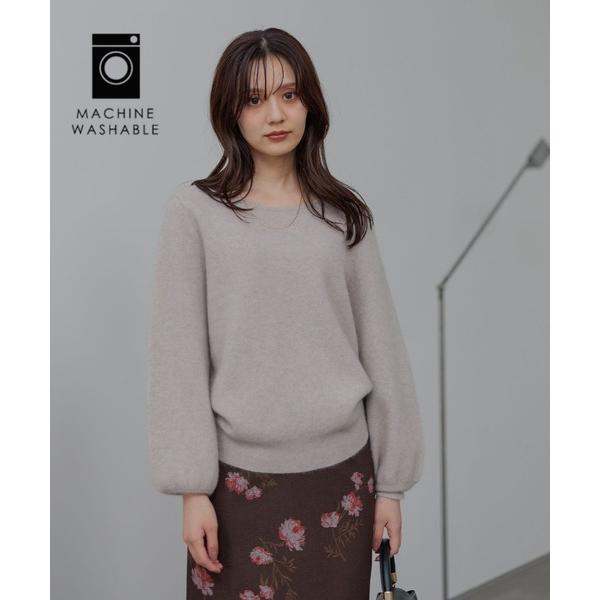 ニット セーター 「洗える」CNラクーンコンボートネックニット491269 レディース