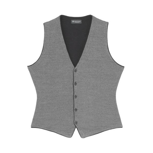 ベスト ジレ バーズアイ ニットジレ メンズ