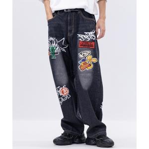 ジーンズ 「13」ワッペンデニム カーブデニムパンツ メンズ レディース
