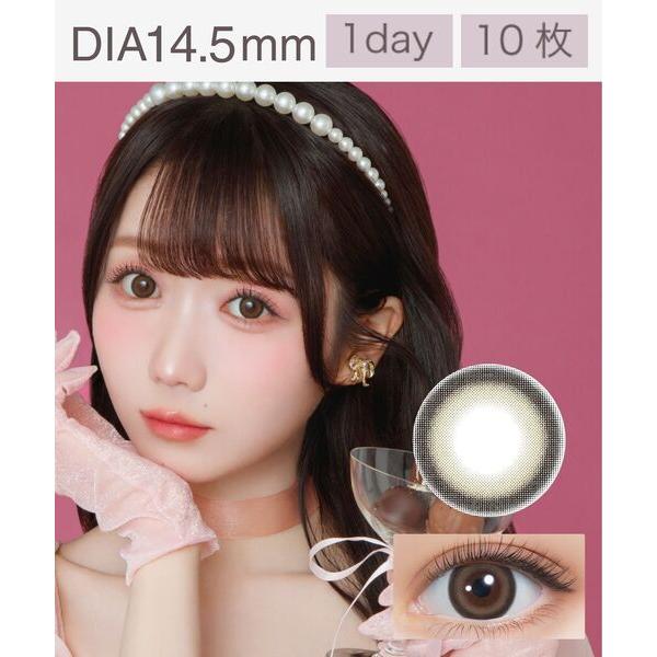 カラコン コンタクトレンズ 「太フチ」melady 1day 10枚入り プリンセスショコラ