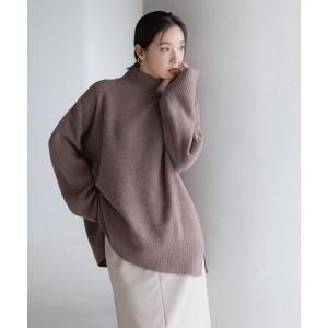 ニット セーター アクアハイネックミドルニット491833 レディース