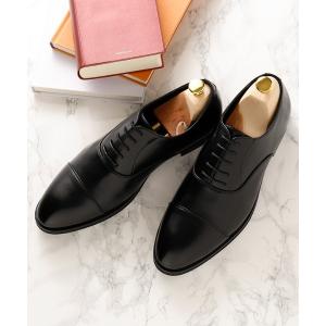 ビジネスシューズ 「Stnd works/スタンドワークス」撥水加工 PUレザー 内羽根 ストレートチップ ドレスシューズ メンズ