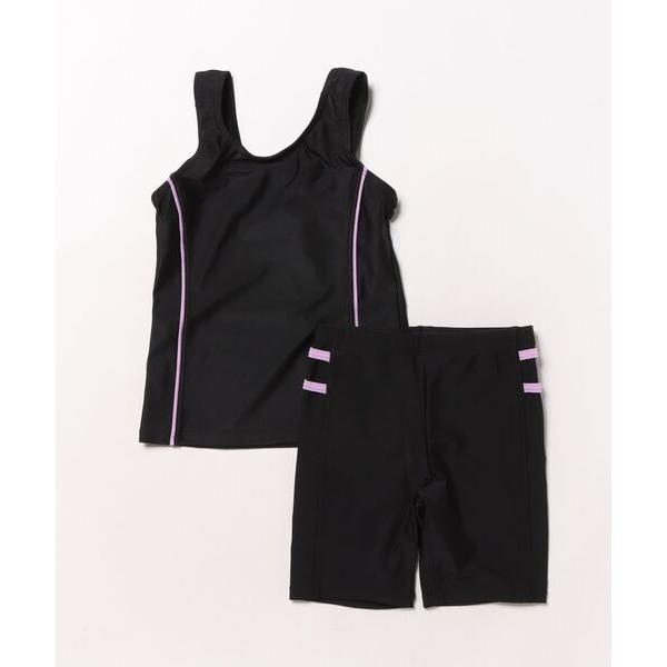 水着 「ノーブランド」スクール水着 キッズ タンキニ水着 セパレート めくれ防止 スイミング  日焼...