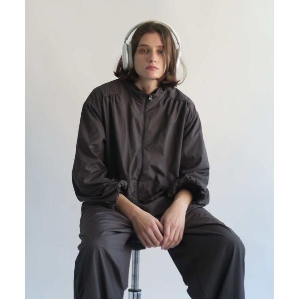 ブルゾン アウター shirring nylon blouson レディース