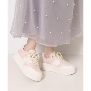 スニーカー 厚底レーススニーカー レディース