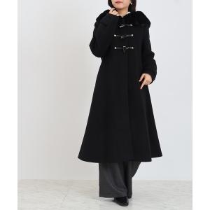 ダッフルコート コート フードファーダッフルコート レディース