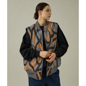 ブルゾン アウター 「MADE IN STANDARD」PRINTED MA-1 VEST REVERSIBLE/リバーシブル「WEB限定」 メンズ