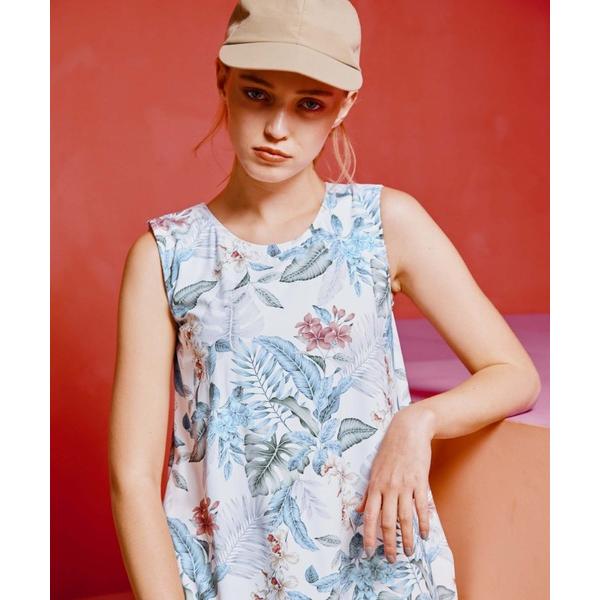 水着 「水陸両用」　プリントカップ付きトップス　M・L　「Reir（レイール）」 レディース