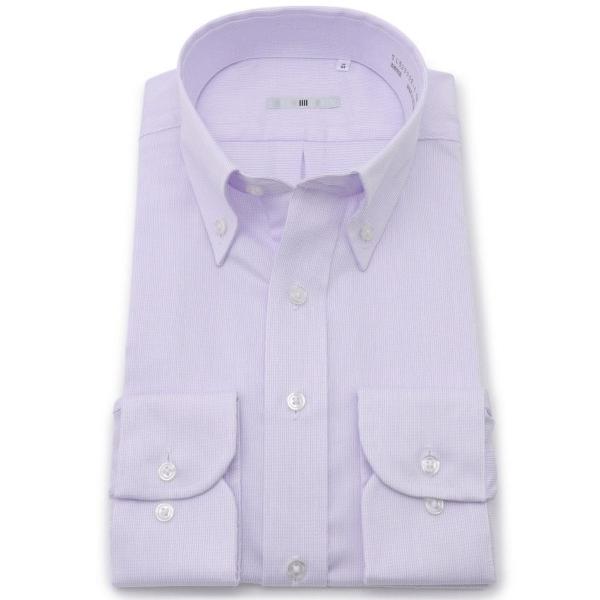 フォーマル シャツ 「形態安定」「長袖」「SILVER LINE」ボタンダウンドレスワイシャツ メン...