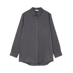 ブラウス シャツ サテン ワイドシルエット レギュラーシャツ レディース