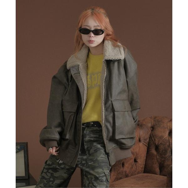 コート ジャケット 裏ボア合皮ブルゾン メンズ レディース