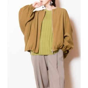 ブルゾン アウター ドルマンギャザーブルゾン レディース