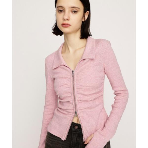 tシャツ FRONT GATHER ZIP TOPS フロント ギャザー ジップ トップス 秋服 冬...