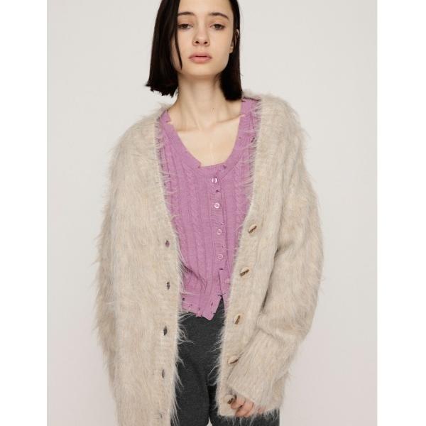 カーディガン SHAGGY LOOSE C/D シャギー ルーズ カーディガン 秋服 冬服 レディー...