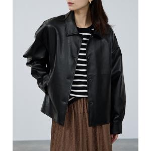 milli de l’air ソフト合皮ブルゾン