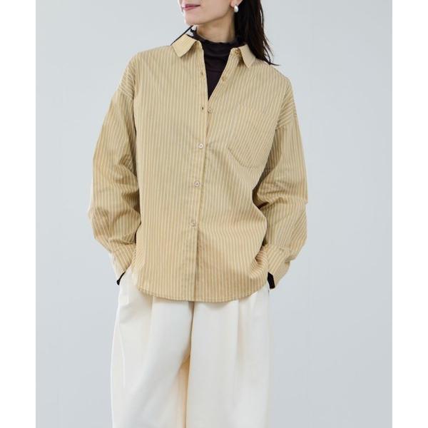 ブラウス シャツ milli de l'air オーセンティックストライプシャツ レディース