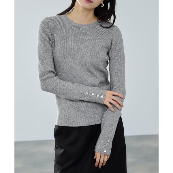 ニット セーター milli de l'air コンフィーズボタンスリーブトップス レディース