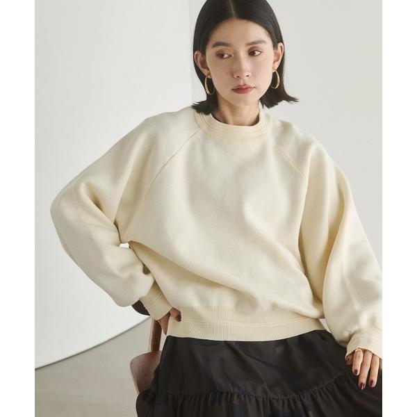 ニット セーター 「WEB限定/別注」スウェットライク 無地ニット レディース