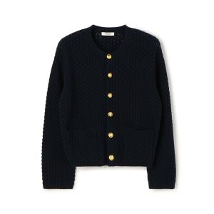 MACPHEE カーディガン シェニールジャカード ジップアップ