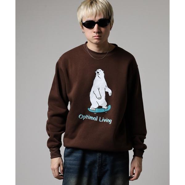 トレーナー スウェット デザインプリント裏起毛トレーナー メンズ レディース